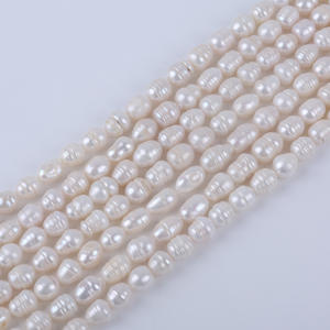 Perlas Naturales Sueltas Semiterminadas de Agua Dulce Blancas de 10-11 mm, Forma de Arroz, para Joyería Hecha a Mano, Cuentas para Hacer Bisutería, Venta al por Mayor - Product Image 2