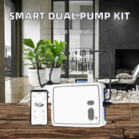 Sistem Irigasi Tetes Otomatis WiFi Tuya Smart Dual Pump, Kit Kontrol Jarak Jauh via Aplikasi, Perangkat Pengatur Waktu Penyiraman Otomatis untuk Tanaman Kebun