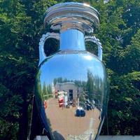 Trophée gonflable géant personnalisé pour événements sportifs, trophée miroir gonflable argenté pour stade, concert, accessoires de scène