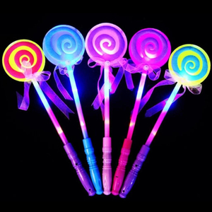 Varita Luminosa LED <span class=keywords><strong>con</strong></span> Diseño de Piruleta y Cinta, Precio de Fábrica Nicro, Juguete de Regalo de Cumpleaños para Niños, Artículos de Fiesta Neón - Product Image 1