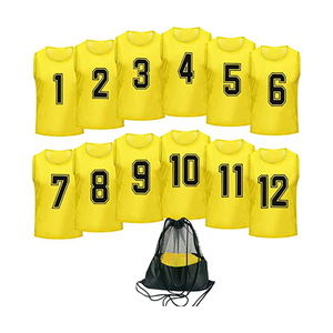 Bavoirs de sport d'entraînement de mêlée en maille numérotée personnalisés bon marché - Product Image 1