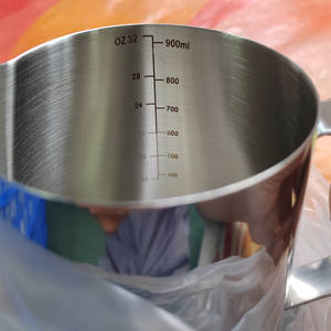 Barista arabe personnalisé 350ml 500ml Mini cafetière noire Mousseur en acier inoxydable <span class=keywords><strong>Latte</strong></span> Mousser Pot à lait Pichet à lait - Product Image 2