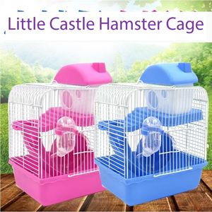 Jaula de plástico para hámster de mascotas con rueda para correr, lavabo de comida, escaleras, tetera deslizante, pequeño castillo, casa de campo, caja empaquetada, casa de hámster - Product Image 3