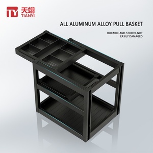 Moderno Organizador de Especias para Cocina de Aleación de Aluminio, Extraíble, de 3 Niveles, con Cierre Suave - Product Image 2