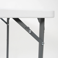 Vente en gros d'usine, table de 86 cm, facile à transporter, en plastique, empilable, pour une utilisation en extérieur