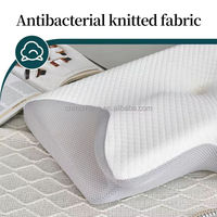 Oreiller cervical en mousse à mémoire de forme avec logo personnalisé, motif papillon blanc, design ergonomique pour salon et chambre à coucher