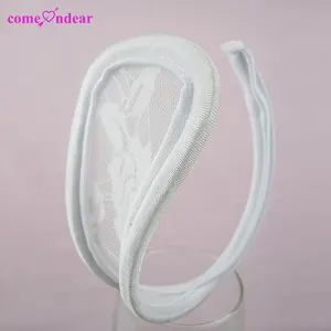 Braga de encaje blanco elegante Floral Patchwork transparente Sexy para chicas C String