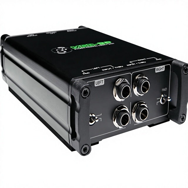 Runningman Mackie MDB Series Passive Stereo Direct Box Dual 1/4" High-Impedance Inputs Thru Outputs 15dB Pads