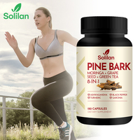 Prix d'usine Amazon OEM ODM Capsules d'extrait végétal naturel (Écorce de pin, Moringa, Pépins de raisin, Ashwagandha) Aliment santé antioxydant