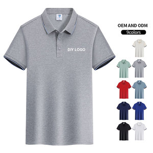 Chemises <span class=keywords><strong>polo</strong></span> en coton et polyester en gros, logo brodé, t-shirts de golf unis de haute qualité, taille personnalisée, longueur courte, style boutonné - Product Image 2