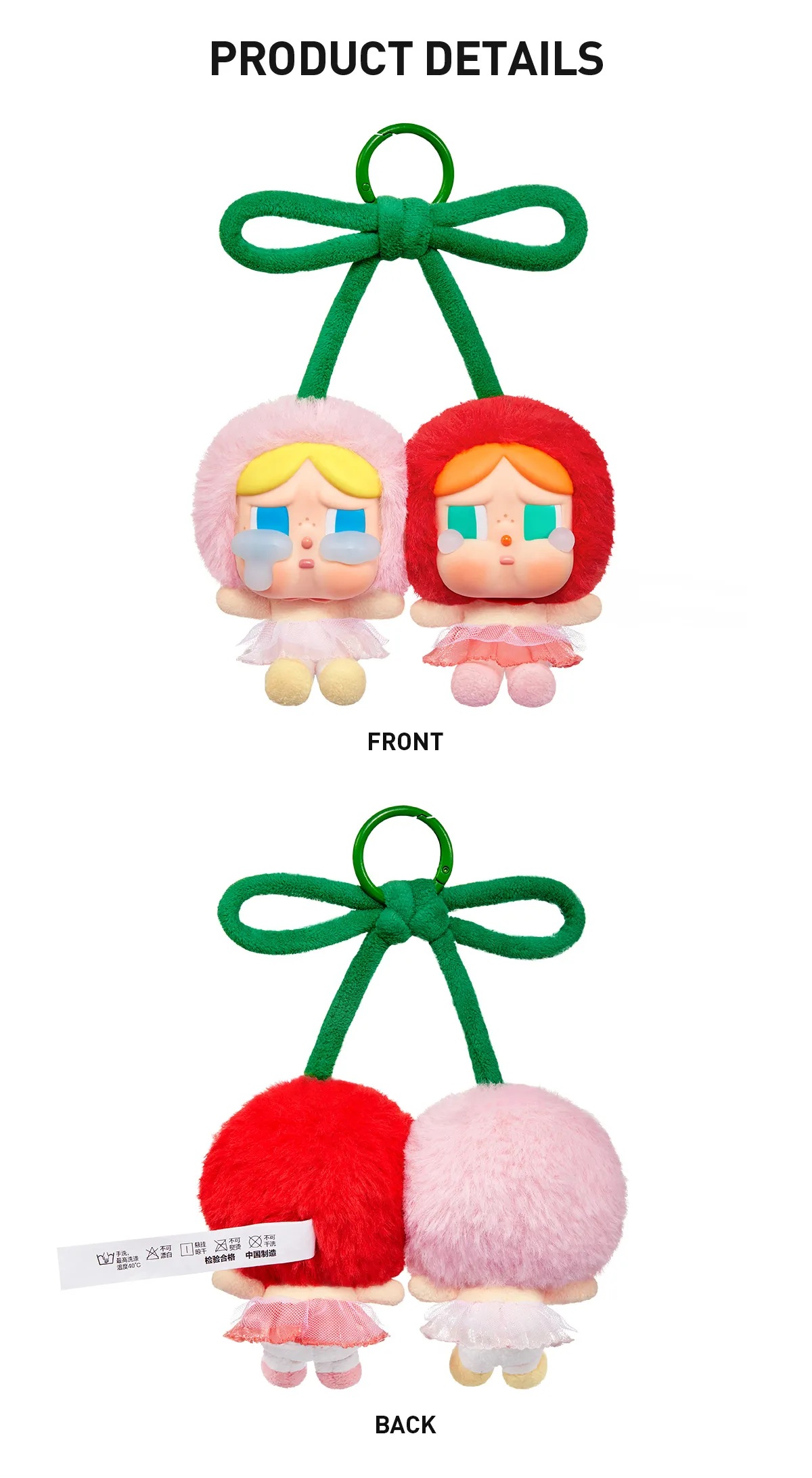 Original CRYBABY 'Love You Cherry Much' for Vinyl Plush Toy 18cm