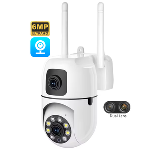 <span class=keywords><strong>Camera</strong></span> giám sát an ninh không dây PTZ WIFI HD <span class=keywords><strong>IP</strong></span> V380 Pro Mini hai ống kính hai màn hình 2K 6MP ngoài trời tự động theo dõi - Product Image 1