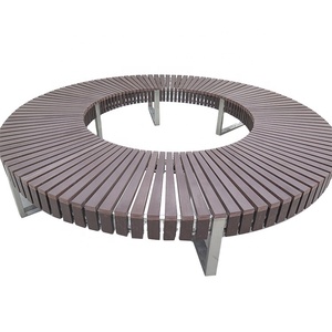 Round Outdoor Furniture Chair Stool Outdoor <strong>Bench</strong> <strong>for</strong> Public Park Garden <strong>Bench</strong> <strong>Pressing</strong> Round Flower Table Wooden Curved <strong>Bench</strong> - Product Image 1