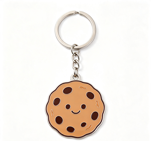 Custom Enamel Cookie Metal Keychain Zinc Alloy Irregular Pin Key <b>Ring</b> for Gift and Promotion - Product Image 4