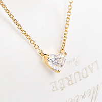 Collier en diamant cultivé en laboratoire DK Heart avec or 18 carats, cadeau de mariage, offre directe d'usine