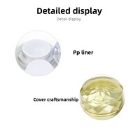 Pot de crème acrylique de 5g 10g avec la conception d'orchidée de prisme de diamant récipient cosmétique pot d'emballage de soins de la peau en plastique