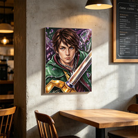 Affiche animée 3D lenticulaire en PET 30x40cm personnalisée avec effet de bascule pour anime, vente en gros