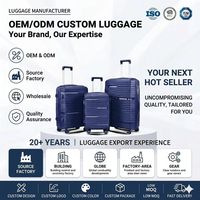 Valise à roulettes unisexe universelle personnalisée 20 "24" 28 "PP Cartoon Travel Set Wheel Spinner Caster TSA Aluminium Vente en gros