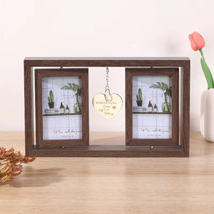 Factory Direct Sales Custom Size Tabletop Picture <b>Frame</b> Double Side Wooden Rotating Photo <b>Frame</b> - Product Image 4