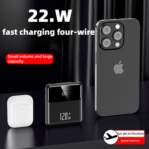 อัพเกรดพาวเวอร์แบงค์ 10000mAh จอแสดงผลดิจิตอลอัจฉริยะ ควบคุมอุณหภูมิ ชาร์จเร็ว PD20W สายชาร์จสี่เส้น พกพาสะดวก ช่องเสียบไมโครยูเอสบี - Product Image 5