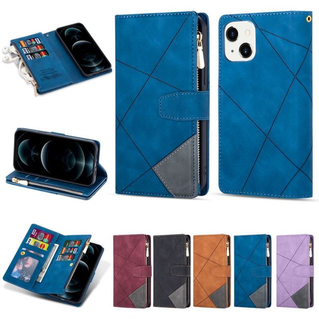 For iphone 13 Mini Magnetic Flip Kickstand Mobile Phone Back Cover Wallet Leather 2 in 1 Phone case for iphone 13 Pro Max