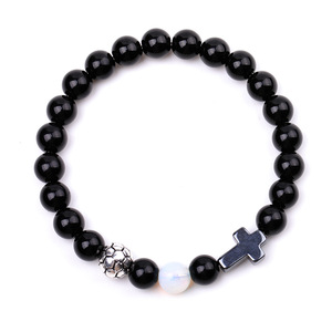 Bracelet <span class=keywords><strong>simple</strong></span> en pierre naturelle et argent avec perles de football, bijoux sportifs, bracelet ballon de football, cadeau promotionnel - Product Image 6