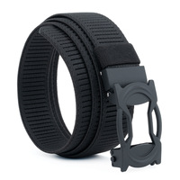 Ceinture tactique RENDA à verrouillage automatique sans perçage, en tissu polyester durable avec boucle à découpe creuse, pour hommes, usage quotidien, extérieur et travail