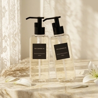Bouteille pompe carrée en plastique PETG 200ml 300ml, flacon de shampoing scellé avec bouchon à vis et pulvérisateur, MOQ 50 pièces en stock