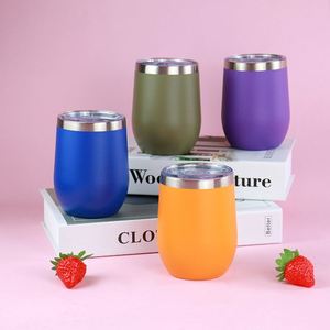 Gobelet Isotherme en Acier Inoxydable de 12 oz en Forme d'Œuf, Revêtement Poudré Durable, Double Paroi Sous Vide, Couvercle Écologique – Vente en Gros Usine - Product Image 4