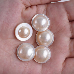 Cuentas de Concha de Caballito Naturales en Forma de Huevo de 18-20 mm, Perlas Sueltas para Manualidades, Accesorios para Anillos, Horquillas para el Cabello - Product Image 2