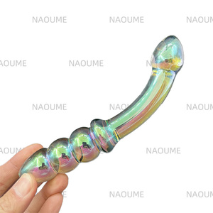 Tapón <span class=keywords><strong>Anal</strong></span> plateado de vidrio de mano para mujer, consolador de doble cabeza, tapón <span class=keywords><strong>anal</strong></span>, masturbación SM, Juguetes sexuales para adultos para hombres y mujeres - Product Image 5