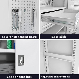 Heavy-Duty Vertical Auto Repair Workshop Storage Tool <strong>Cabinet</strong> Thickened Double-Door Design 300kg Load Capacity <strong>Keyed</strong> <strong>Locking</strong> - Product Image 2
