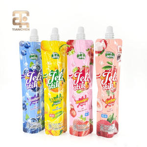 Sachets Doypack de qualité alimentaire avec bec verseur et embout en plastique, imprimés sur mesure, pour emballage de liquides et boissons - Product Image 1