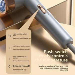 <span class=keywords><strong>Secador</strong></span> de Pelo Portátil de Alta Velocidad y Potencia para Uso Doméstico, con Iones Negativos, Ideal para Viajes Internacionales, Hecho de Plástico - Product Image 4