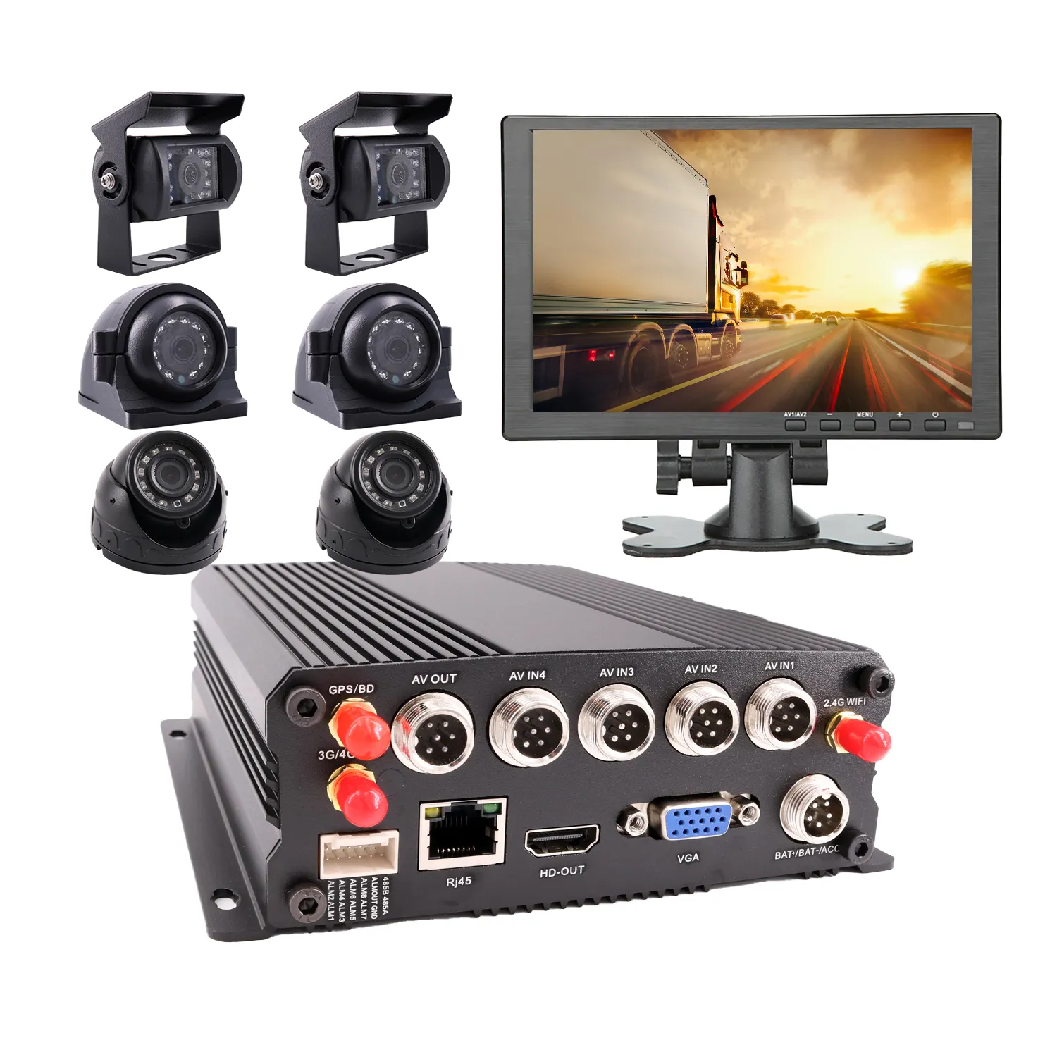 Factory ODM/OEM 8-CH 4G GPS WIFI Mobile Vehicle BUS CCTV DVR Kit High-end WDR Camera APP Remote View For Fleet Truck Van Bus