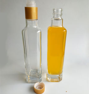 Huile <span class=keywords><strong>de</strong></span> sésame, olive, <span class=keywords><strong>noix</strong></span>, 100ml, 250ml, 375ml, 500ml, bouteille en verre transparent silex avec bouchon inviolable en plastique et métal personnalisé - Product Image 2