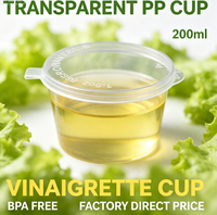 Petit récipient jetable en plastique PP avec couvercle transparent pour sauces, coupelles à trempette, boîtes à salades, emballages alimentaires à emporter – Fournisseur fabricant