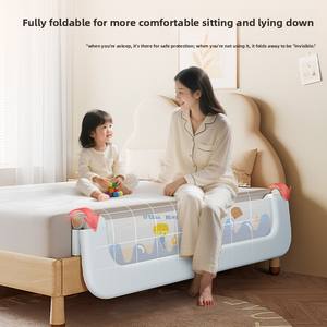 Barrière de lit bébé pliable sans perçage, protection anti-chute pour lit d'enfant, hauteur réglable et installation facile - Product Image 6