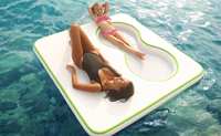 Transat gonflable en forme de S - Matelas flottant portable pour piscine, plage et vacances au lac
