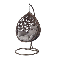 Maison luxe balcon restaurant patio style moderne en forme d'oeuf balançoire avec support pour chambre à coucher