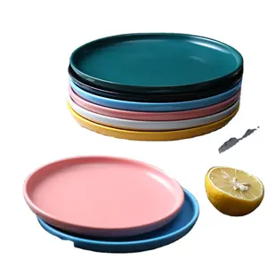 Platos creativos de cerámica para restaurante, PARA CENA platos de cerámica, desayuno, pizza, para restaurantes
