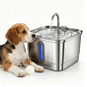 Bebedero de Agua para Mascotas de Acero Inoxidable con Filtración Completa, Apto para Múltiples Mascotas, Dispensador de Agua para Perros - Product Image 1