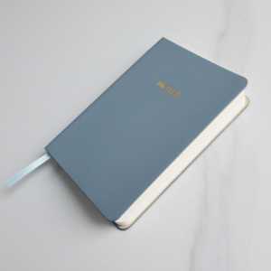 Material Escolar al Por Mayor, Libretas Personalizadas con Marca, A5 A6, Tapa Dura de Cuero PU, Agenda de Bolsillo Cosida Azul - Product Image 2