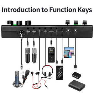 Carte son BG4 LIVE, interface audio, mixeur, support de microphone, équipement de podcast, ensemble de cartes son externes pour podcast - Product Image 5
