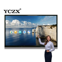 65 Zoll 4K LCD 20-Punkt Infrarot-Touch Interaktives Flachbildschirm-Panel Smart Whiteboard Android OS Stift/Finger-Touch für Schule und Büro