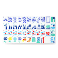 Juego de Mahjong Americano de Acrílico Pintado a Mano con Tema del Horizonte de Chicago, 160 Fichas, Azul Marino y Blanco, Set de Regalo OEM, Venta al Por Mayor