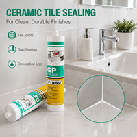Scellant en silicone transparent blanc premium pour armoires, comptoirs, carreaux de céramique, finition lisse et brillante, 300 ml