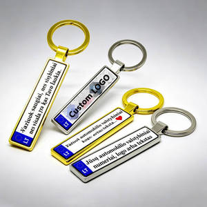 Fabricant de porte-clés en métal personnalisés, porte-clés de plaque d'immatriculation de voiture, texte de marque personnalisé pour les magasins automobiles, cadeaux promotionnels en gros - Product Image 3