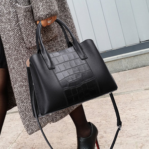 กระเป๋าโท้ทหนังแท้ขนาดใหญ่สำหรับผู้หญิง แฟชั่นใหม่ คุณภาพสูง กระเป๋าธุรกิจเรียบง่าย กระเป๋าสะพายไหล่ผู้หญิง - Product Image 2