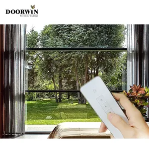 Doorwin американские горячие продажи электрические балконные окна балкона отличные водонепроницаемые Алюминиевые электрические подъемные окна для дома